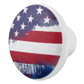 Rustige Amerikaanse Vlag Keramische Treknop Knop (Rechts)