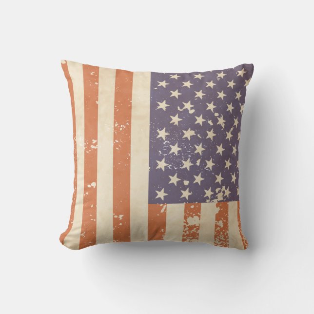 Rustige Amerikaanse vlag Kussen (Voorkant)