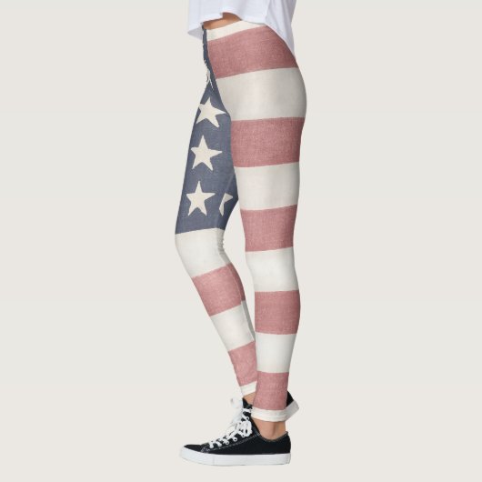 Rustige Amerikaanse vlag Leggings (Links)