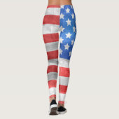 Rustige Amerikaanse vlag Leggings (Achterkant)