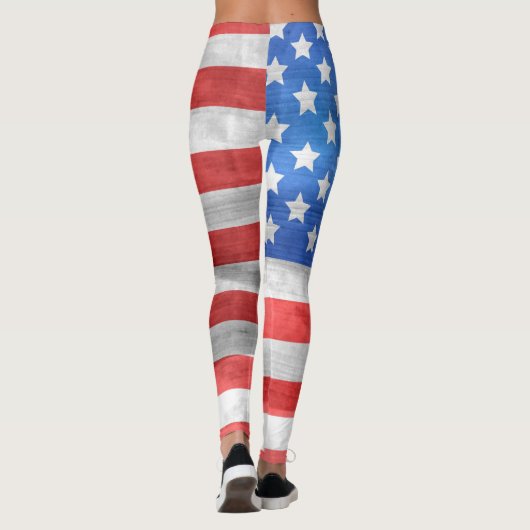 Rustige Amerikaanse vlag Leggings (Achterkant)