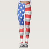 Rustige Amerikaanse vlag Leggings (Voorkant)
