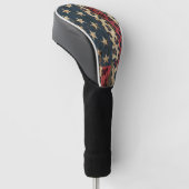 Rustige Amerikaanse Vlag Luipaardprint (1) Golfheadcover (Schuin)
