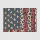 Rustige Amerikaanse vlag luipaardprint (1) Tissuepapier (Voorkant)