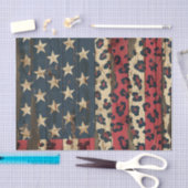 Rustige Amerikaanse vlag luipaardprint (1) Tissuepapier (Craft)