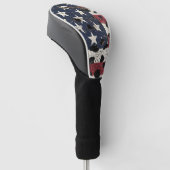Rustige Amerikaanse Vlag Luipaardprint (2) Golfheadcover (Schuin)