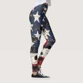 Rustige Amerikaanse vlag luipaardprint (2) Leggings (Rechts)