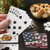 Rustige Amerikaanse Vlag Luipaardprint (2) Pokerkaarten (Insitu)