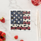 Rustige Amerikaanse vlag luipaardprint (2) Servet (Insitu)