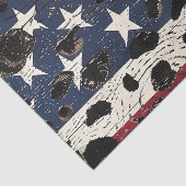 Rustige Amerikaanse vlag luipaardprint (2) Tissuepapier (Detail)