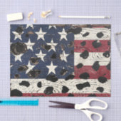 Rustige Amerikaanse vlag luipaardprint (2) Tissuepapier (Craft)