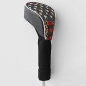 Rustige Amerikaanse Vlag Luipaardprint (3) Golfheadcover (Schuin)