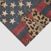 Rustige Amerikaanse Vlag Luipaardprint (3) Tissuepapier (Detail)