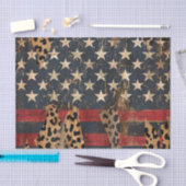 Rustige Amerikaanse Vlag Luipaardprint (3) Tissuepapier (Craft)