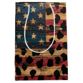 Rustige Amerikaanse Vlag Luipaardprint (4) Medium Cadeauzakje (Voorkant)