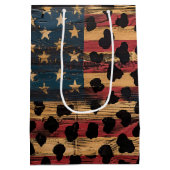 Rustige Amerikaanse Vlag Luipaardprint (4) Medium Cadeauzakje (Achterkant)