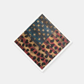 Rustige Amerikaanse vlag luipaardprint (4) Servet (Hoek)