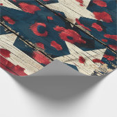 Rustige Amerikaanse vlag luipaardprint (5) Cadeaupapier (Hoek)