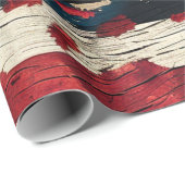 Rustige Amerikaanse vlag luipaardprint (5) Cadeaupapier (Rol Hoek)
