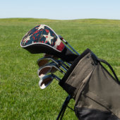Rustige Amerikaanse Vlag Luipaardprint (5) Golfheadcover (Insitu)