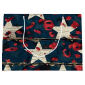 Rustige Amerikaanse Vlag Luipaardprint (5) Groot Cadeauzakje (Voorkant)