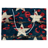 Rustige Amerikaanse Vlag Luipaardprint (5) Groot Cadeauzakje (Achterkant)