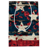 Rustige Amerikaanse vlag luipaardprint (5) Medium Cadeauzakje (Voorkant)