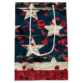 Rustige Amerikaanse vlag luipaardprint (5) Medium Cadeauzakje (Achterkant)