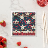 Rustige Amerikaanse vlag luipaardprint (5) Servet (Insitu)