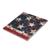 Rustige Amerikaanse Vlag Luipaardprint (5) Tegeltje (Zijkant)