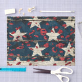 Rustige Amerikaanse vlag luipaardprint (5) Tissuepapier (Craft)