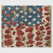 Rustige Amerikaanse vlag luipaardprint (6) Cadeaupapier (Vlak)
