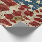 Rustige Amerikaanse vlag luipaardprint (6) Cadeaupapier (Hoek)