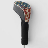 Rustige Amerikaanse vlag luipaardprint (6) Golfheadcover (Schuin)