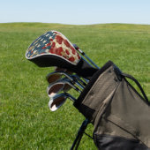 Rustige Amerikaanse vlag luipaardprint (6) Golfheadcover (Insitu)