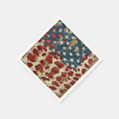 Rustige Amerikaanse vlag luipaardprint (6) Servet (Hoek)