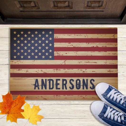 Rustige Amerikaanse vlag met patriottische sterren Deurmat