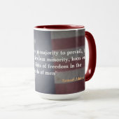 Rustige Amerikaanse vlag met Samuel Adams citaat Mok (Voorkant rechts)