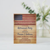 Rustige Amerikaanse Vlag Militaire Politie Pension Uitnodiging Briefkaart (Staand voorkant)