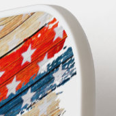 Rustige Amerikaanse vlag Pickleball Paddle (Links Detail)