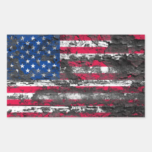 Rustige Amerikaanse vlag Rechthoekige Sticker