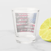 Rustige Amerikaanse vlag Shot Glas (Achterkant)