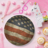 Rustige Amerikaanse vlag Vlag Onafhankelijkheidsvr Papieren Bordje (Feest)