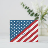 Rustige Amerikaanse vlag VS Stars & Stripes Dank j Briefkaart (Staand voorkant)