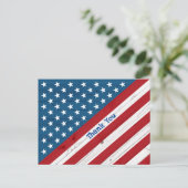 Rustige Amerikaanse vlag VS Stars & Stripes Dank j Briefkaart (Staand voorkant)