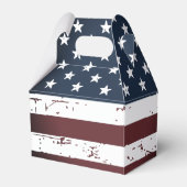 Rustige Amerikaanse vlaggestaren en -staven Bedankdoosjes (Voorkant Zijde)