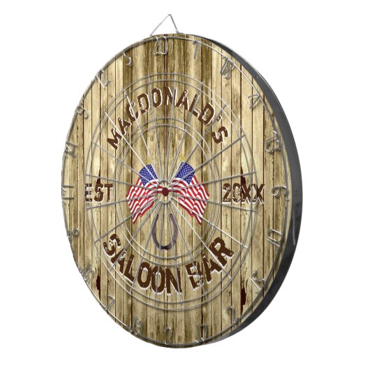 Rustige Amerikaanse zout bar Dartbord (Voorkant Rechts)
