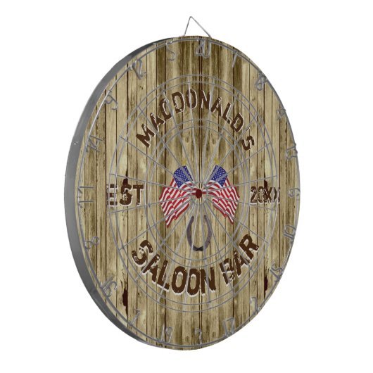 Rustige Amerikaanse zout bar Dartbord (Voorkant Links)