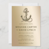 Rustige  Anchor Nautical Wedding Kaart (Voorkant)