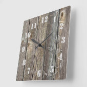 Rustige  Anchor over authentiek uitziend hout Vierkante Klok (Hoek)